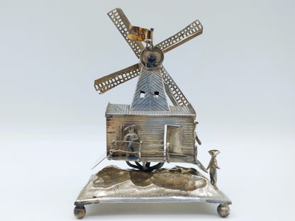 Zilveren miniatuur zaagmolen, J. Verhoogt, Hoorn, 1896