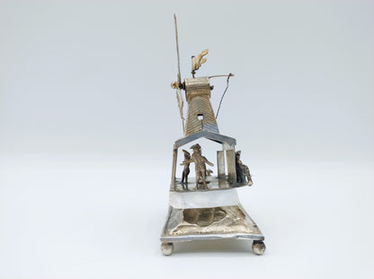 Zilveren miniatuur zaagmolen, J. Verhoogt, Hoorn, 1896