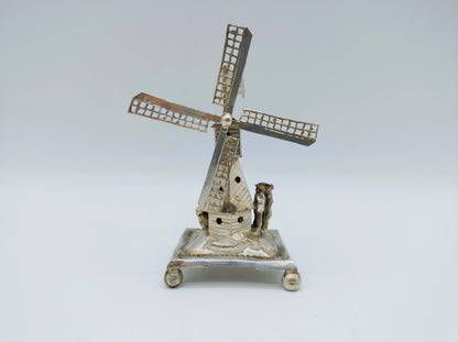 Zilveren miniatuur molen, J. Verhoogt, Hoorn, 1895