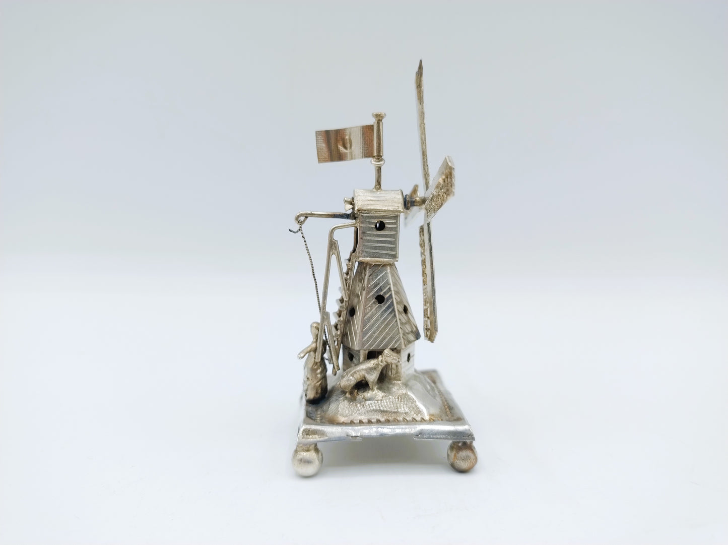 Zilveren miniatuur molen, J. Verhoogt, Hoorn, 1895