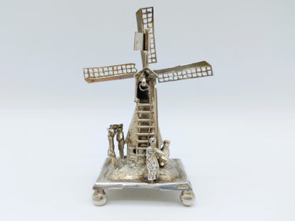 Zilveren miniatuur molen, J. Verhoogt, Hoorn, 1895