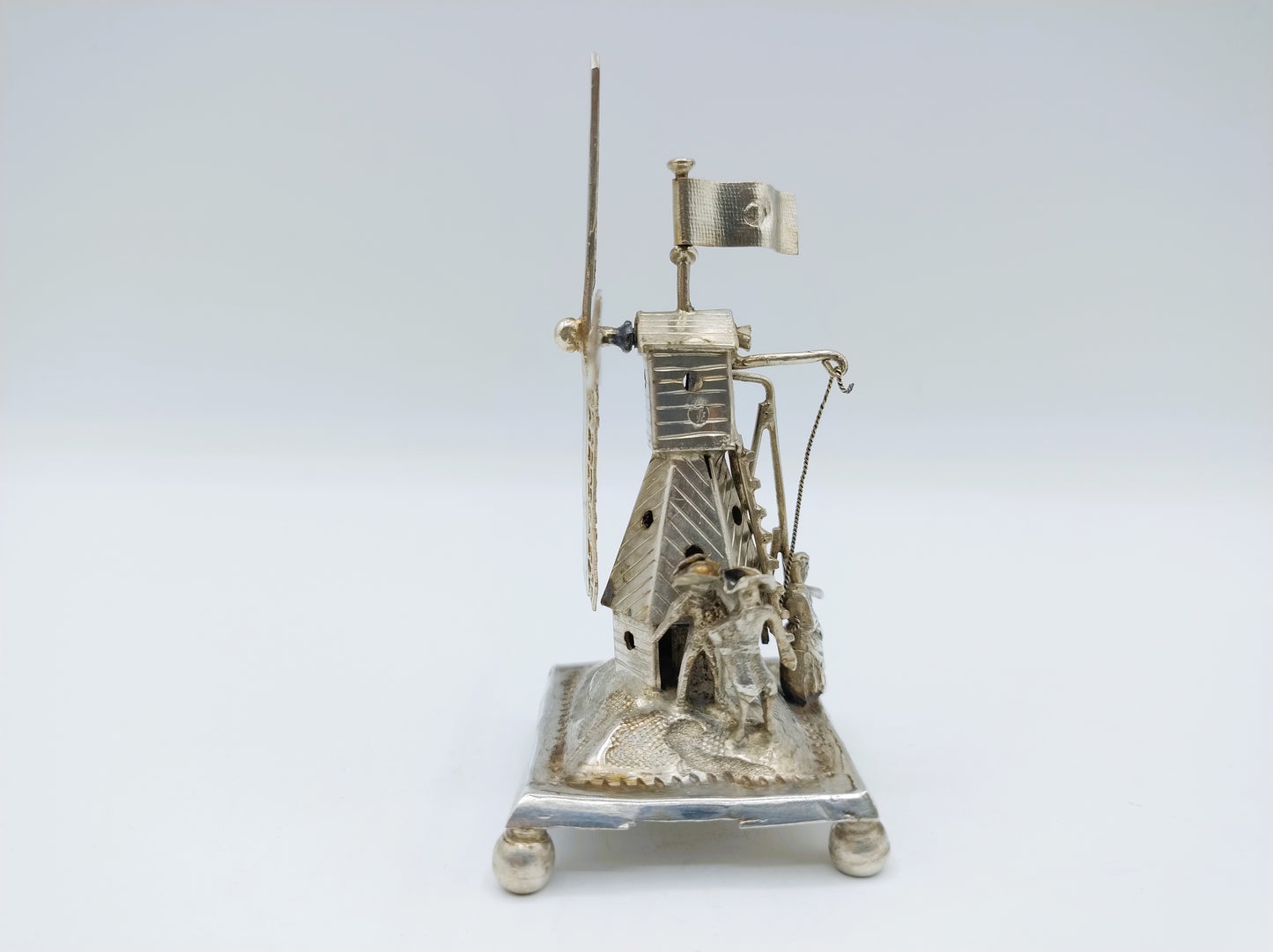 Zilveren miniatuur molen, J. Verhoogt, Hoorn, 1895