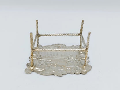 Zilveren miniatuur tafel, 19e eeuws