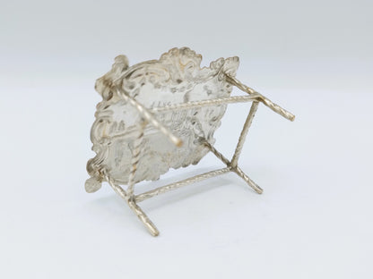 Zilveren miniatuur tafel, 19e eeuws