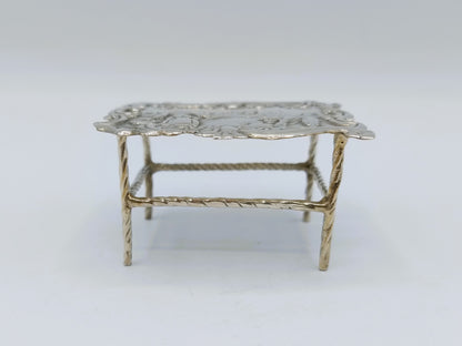 Zilveren miniatuur tafel, 19e eeuws