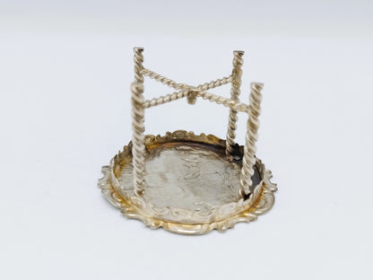 Zilveren miniatuur tafel, 19e eeuws