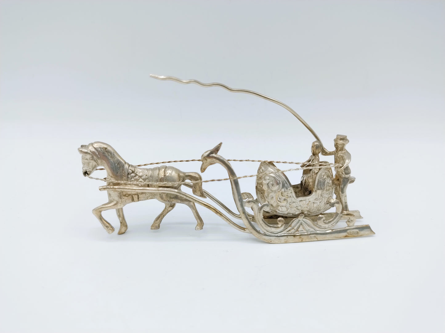 Zilveren miniatuur arreslee, J. van Dijk, Hoorn, ca. 1920