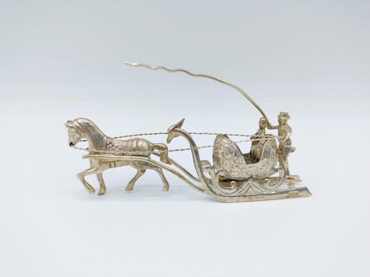 Zilveren miniatuur arreslee, J. van Dijk, Hoorn, ca. 1920