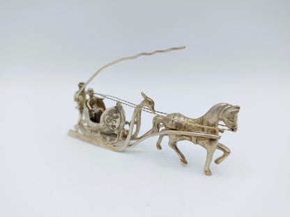 Zilveren miniatuur arreslee, J. van Dijk, Hoorn, ca. 1920