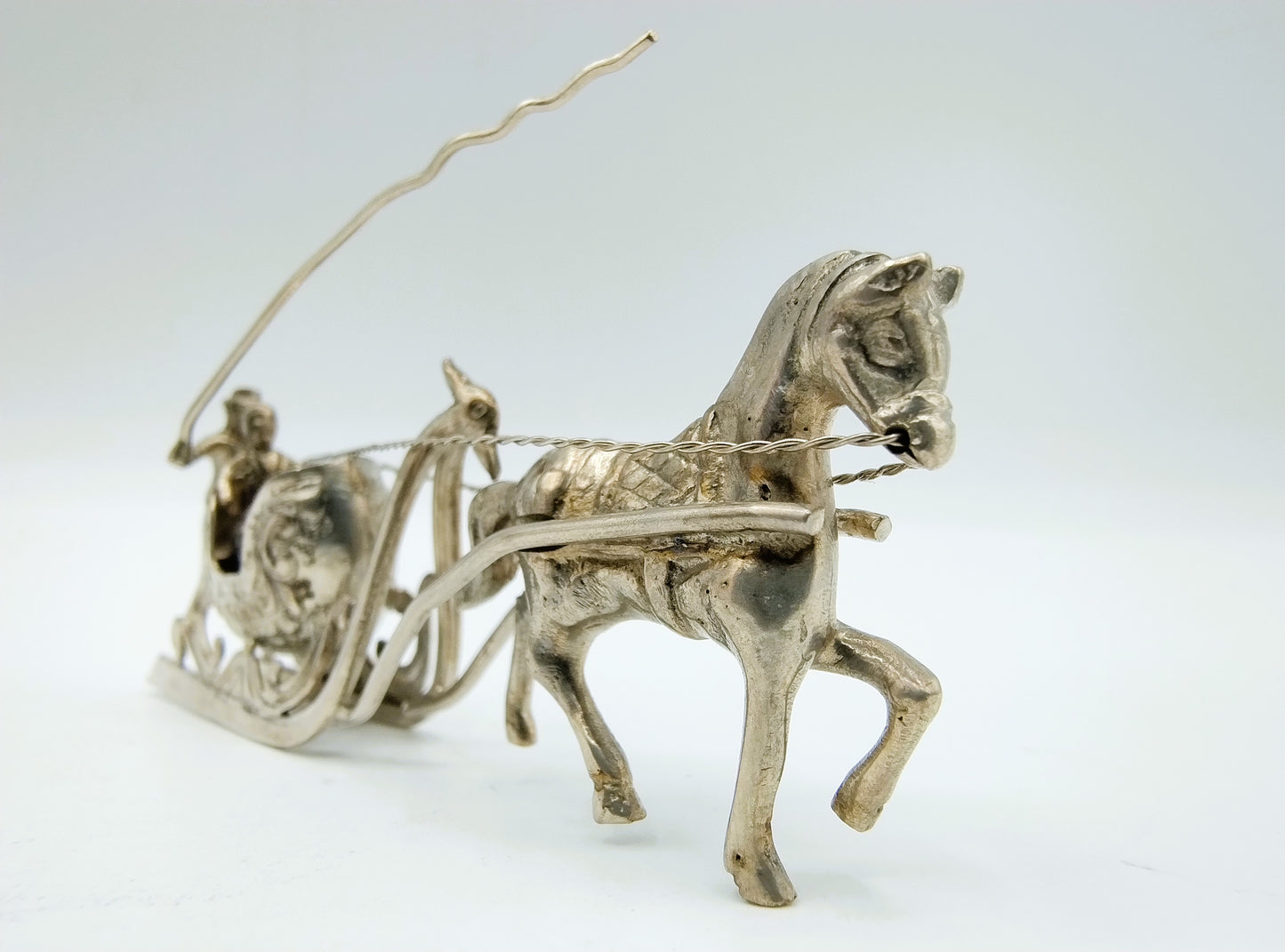 Zilveren miniatuur arreslee, J. van Dijk, Hoorn, ca. 1920