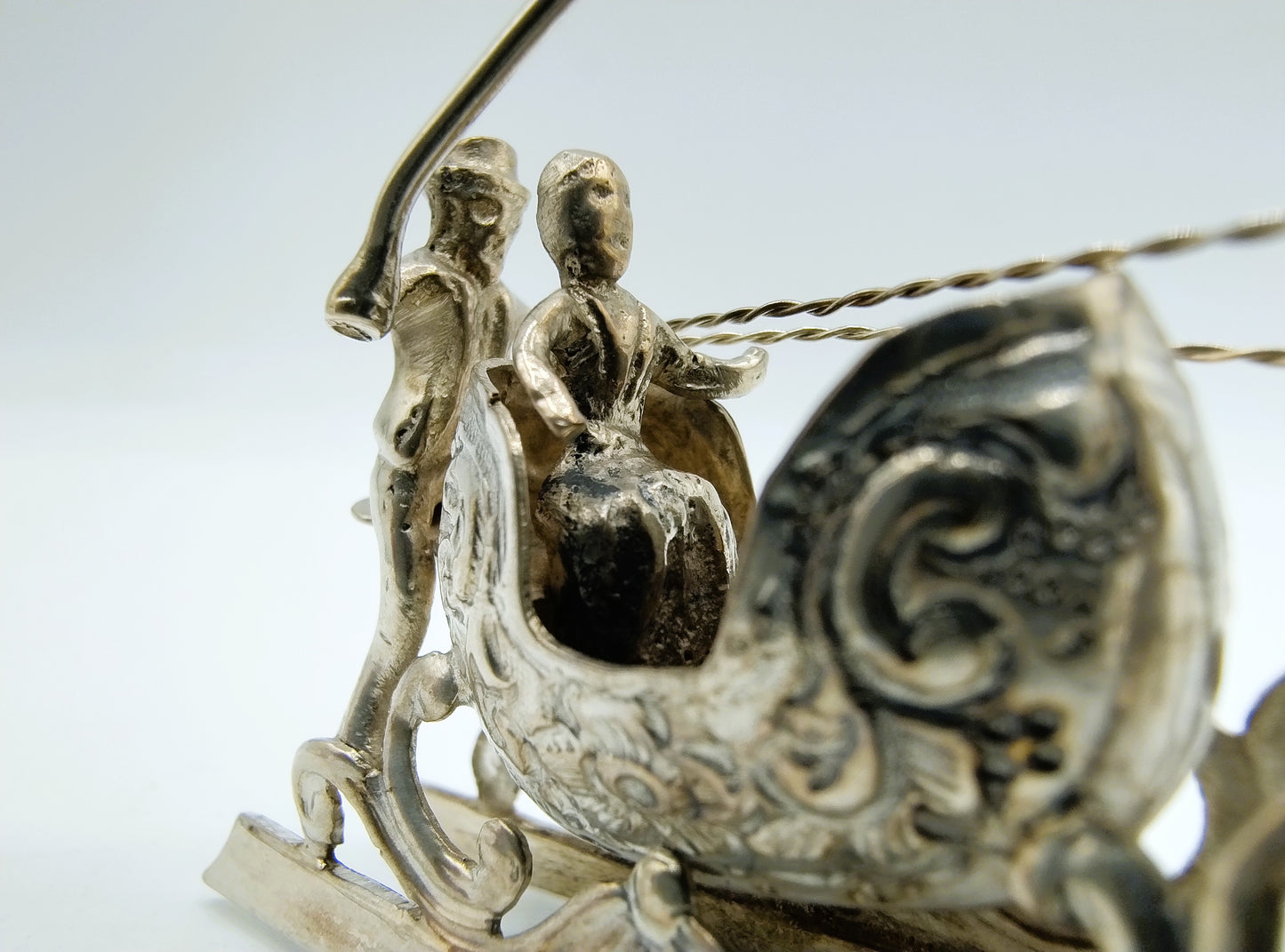 Zilveren miniatuur arreslee, J. van Dijk, Hoorn, ca. 1920