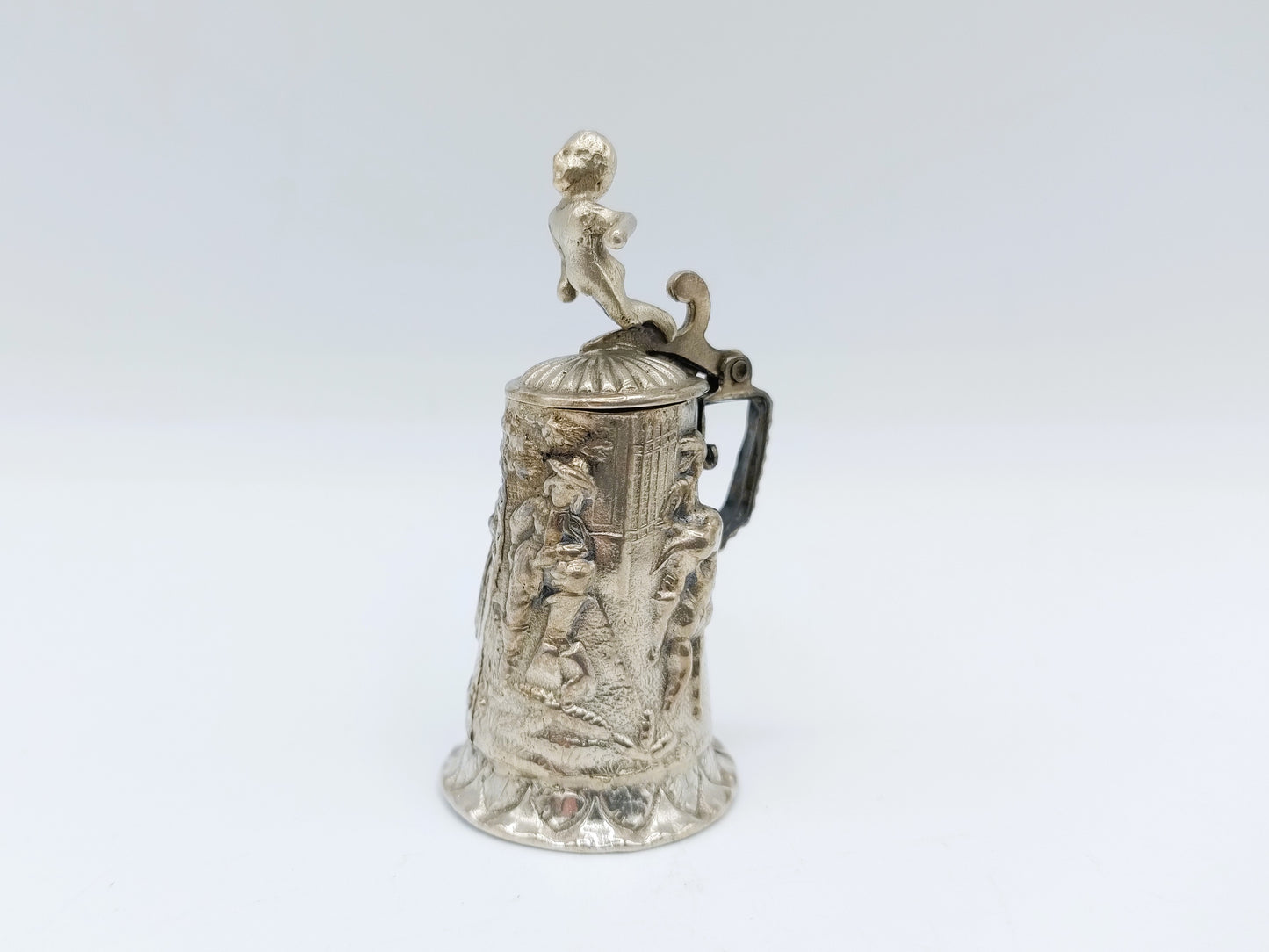 Zilveren miniatuur bierpul,  Hanau, ca. 1890