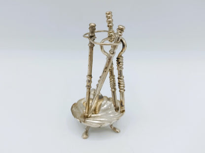 Zilveren miniatuur haardstel, Wed. van Halteren, Schoonhoven, ca. 1880
