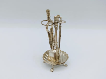 Zilveren miniatuur haardstel, Wed. van Halteren, Schoonhoven, ca. 1880