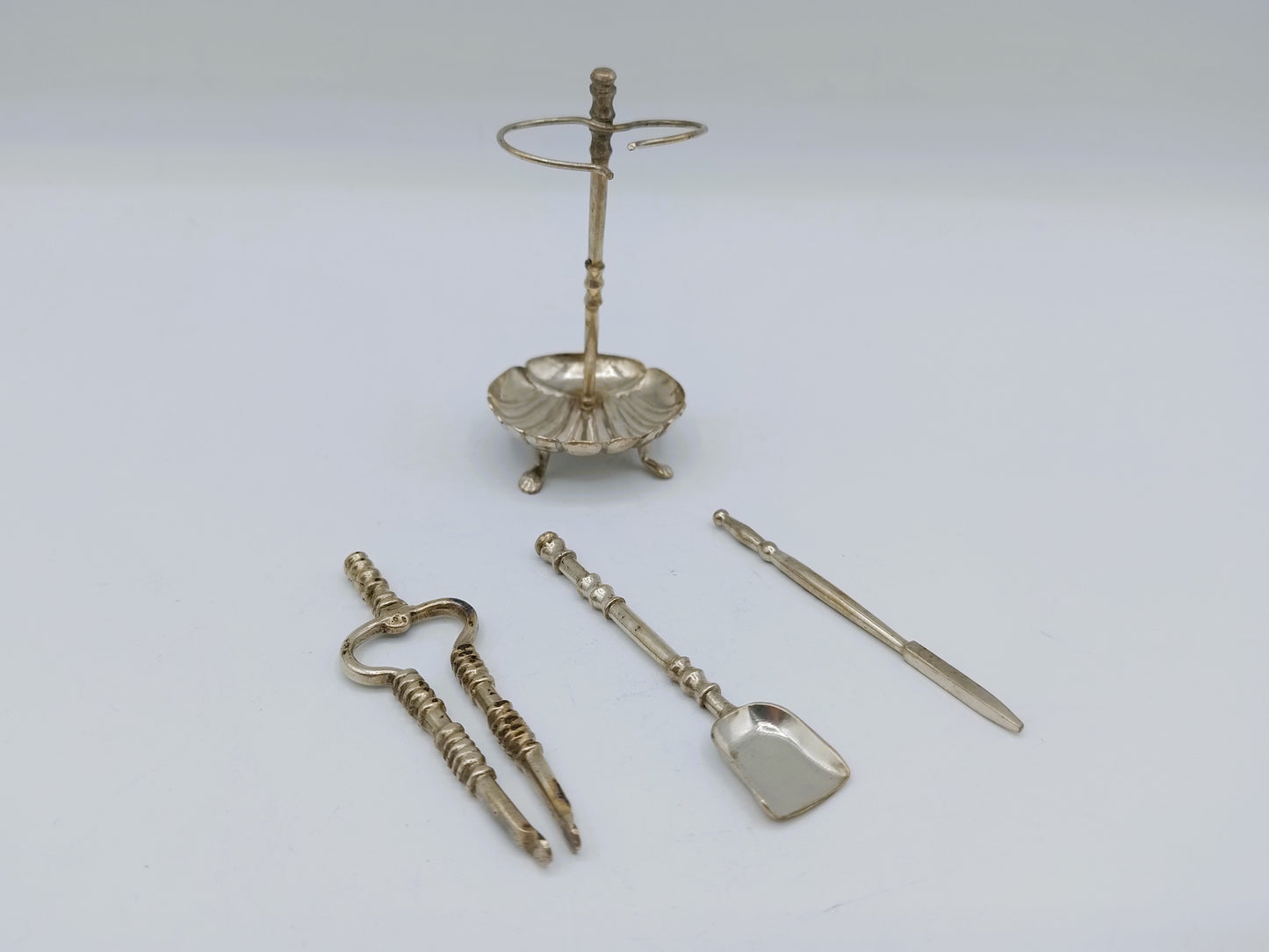 Zilveren miniatuur haardstel, Wed. van Halteren, Schoonhoven, ca. 1880