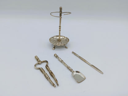 Zilveren miniatuur haardstel, Wed. van Halteren, Schoonhoven, ca. 1880