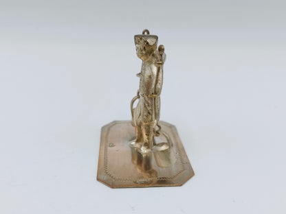 Zilveren miniatuur met melkdrager, G. Berg, Sittard, ca. 1860