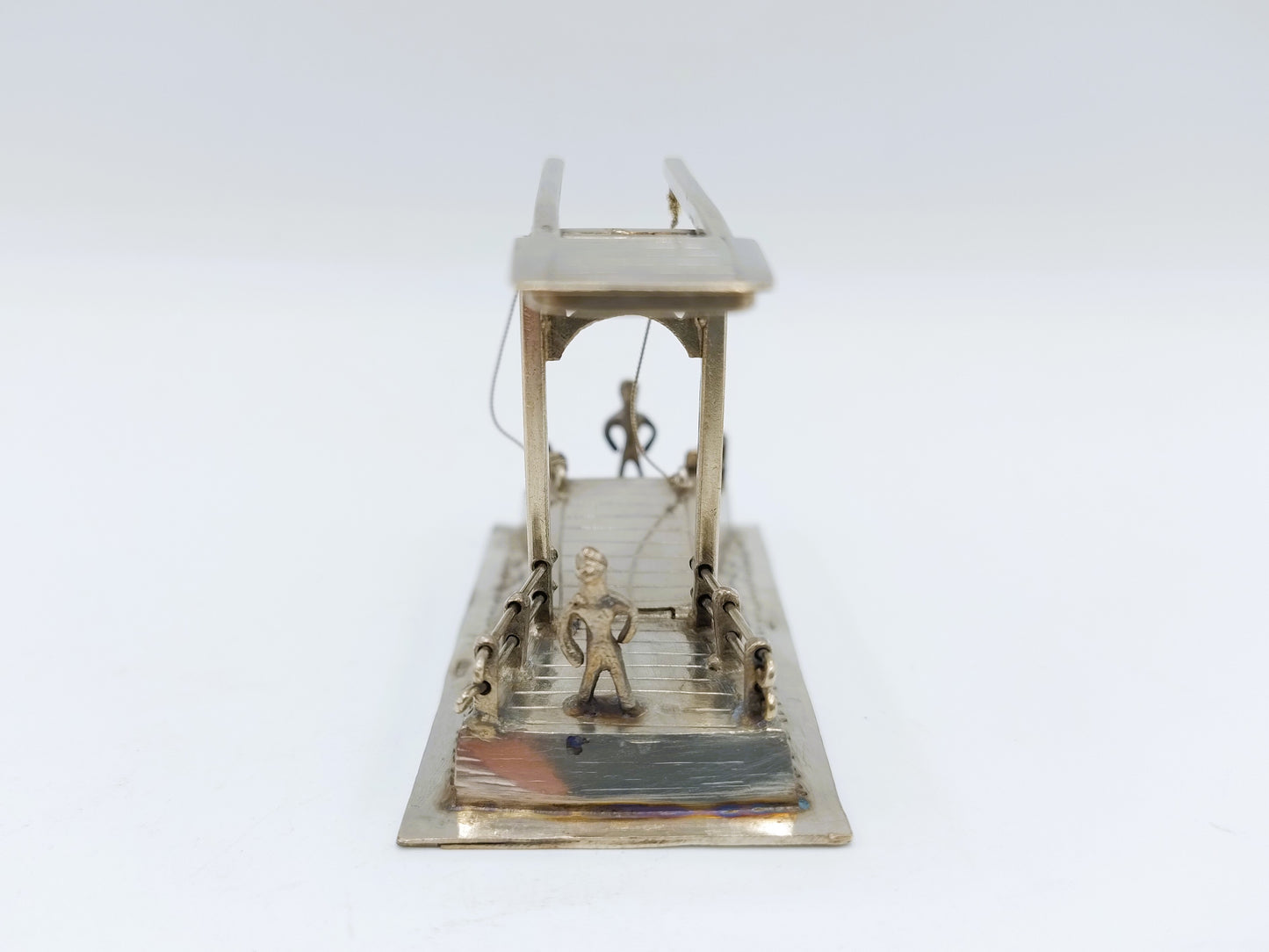 Zilveren miniatuur ophaalbrug, J. van Dijk, Hoorn, ca. 1920