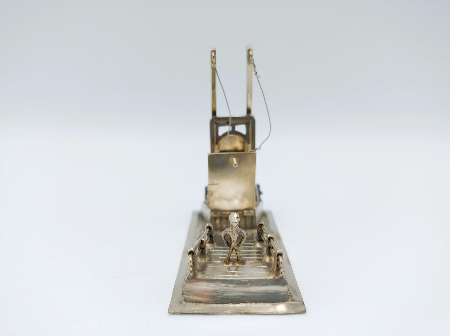 Zilveren miniatuur ophaalbrug, J. van Dijk, Hoorn, ca. 1920