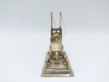 Zilveren miniatuur ophaalbrug, J. van Dijk, Hoorn, ca. 1920