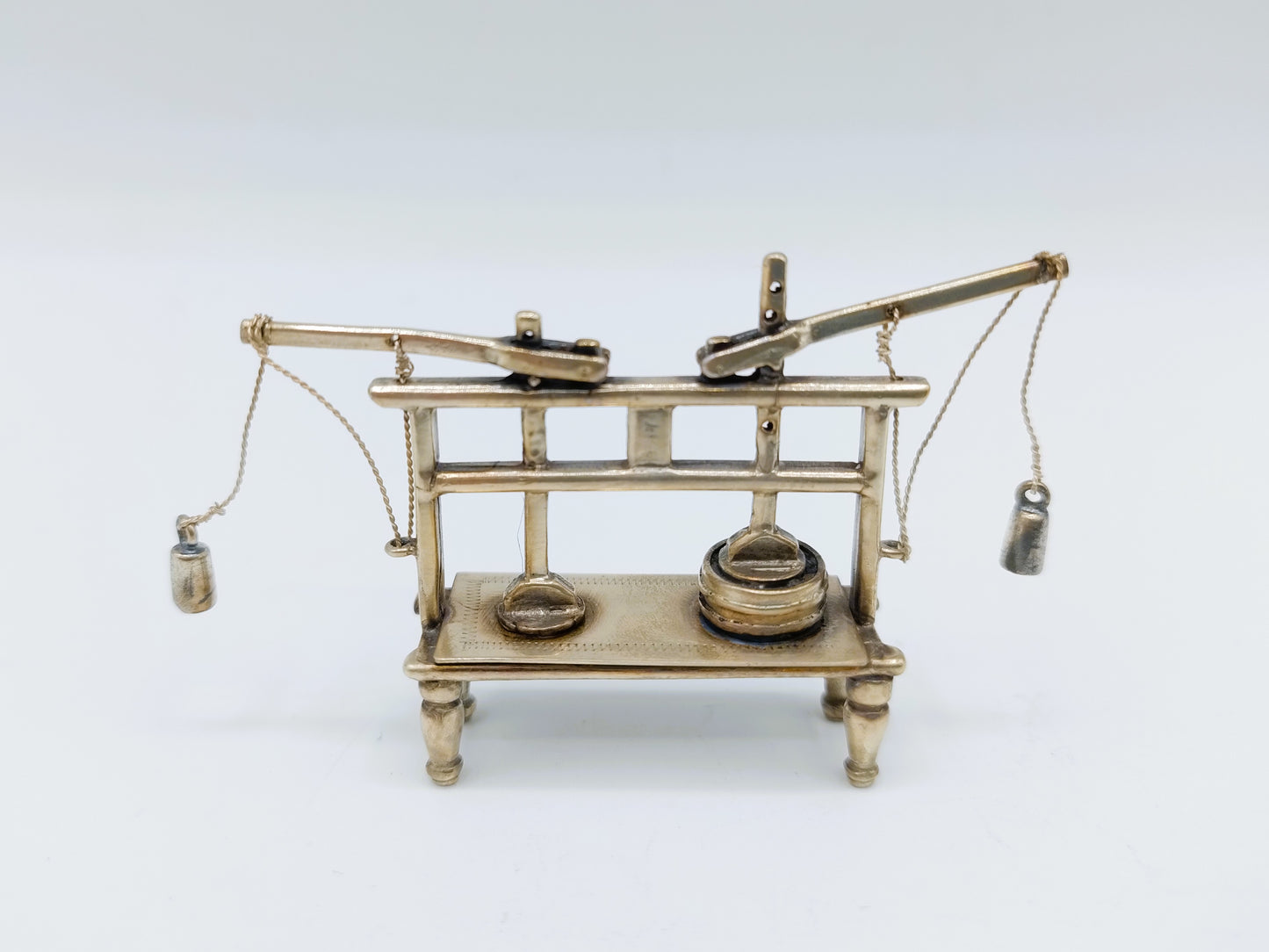 Zilveren miniatuur kaaspers,  Gebr. Niekerk, Schoonhoven, 1984