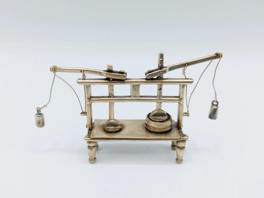 Zilveren miniatuur kaaspers,  Gebr. Niekerk, Schoonhoven, 1984