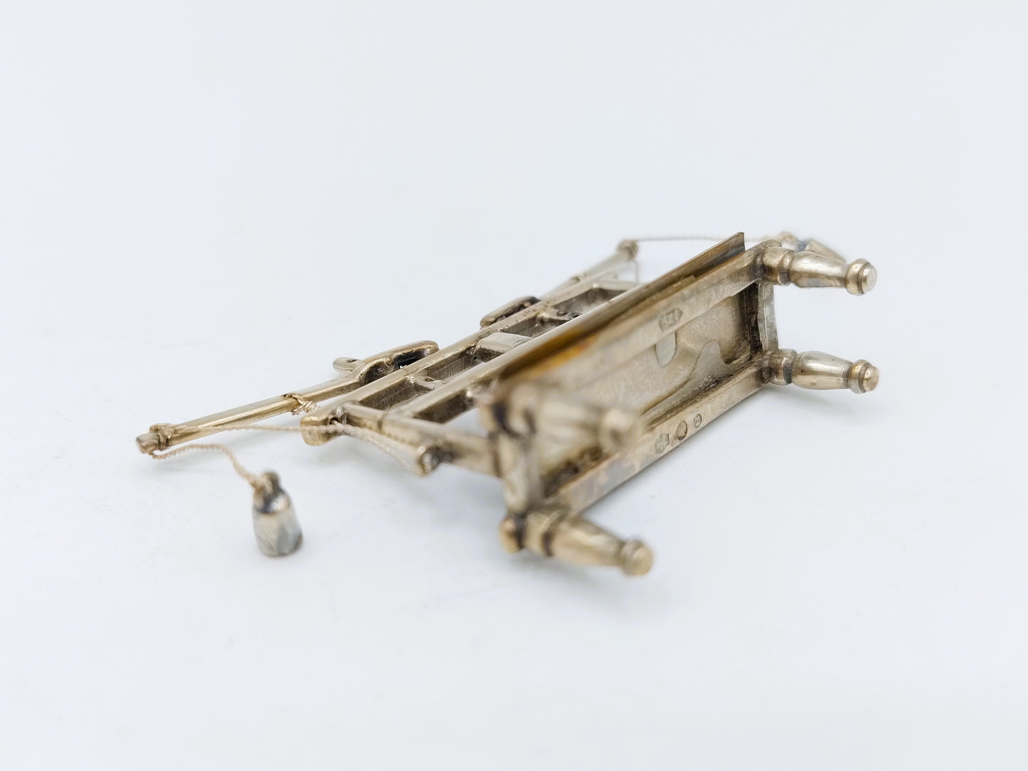 Zilveren miniatuur kaaspers,  Gebr. Niekerk, Schoonhoven, 1984