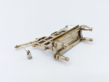 Zilveren miniatuur kaaspers,  Gebr. Niekerk, Schoonhoven, 1984