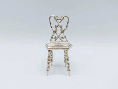 Silver miniature chair. A.D. Verschuur, Amsterdam, c. 1860