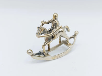 Zilveren miniatuur hobbelpaard, J. Weeda, Haarlem, ca. 1980