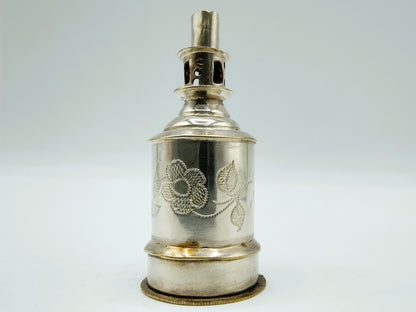 Zilveren miniatuur olielamp, S.R. Steensma, Harlingen, ca. 1850
