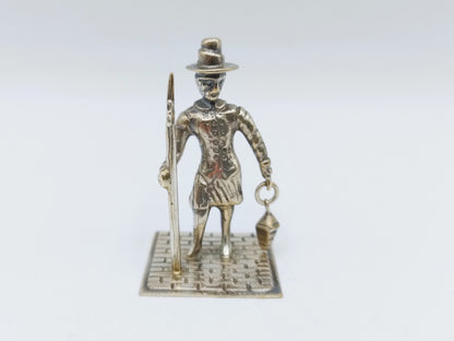 Zilveren miniatuur nachtwacht, J. Weeda, Haarlem, 1985