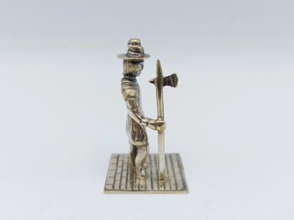 Zilveren miniatuur nachtwacht, J. Weeda, Haarlem, 1985