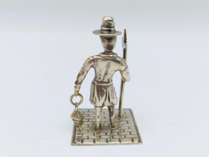 Zilveren miniatuur nachtwacht, J. Weeda, Haarlem, 1985