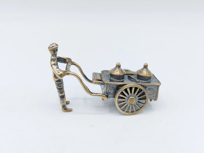 Zilveren miniatuur IJsverkoper, J. Weeda, Haarlem,  ca. 1980