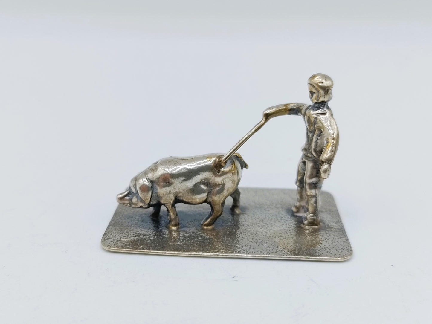 Zilveren miniatuur varkenshoeder, Trykonia B.V. Oosthuizen, ca. 1980