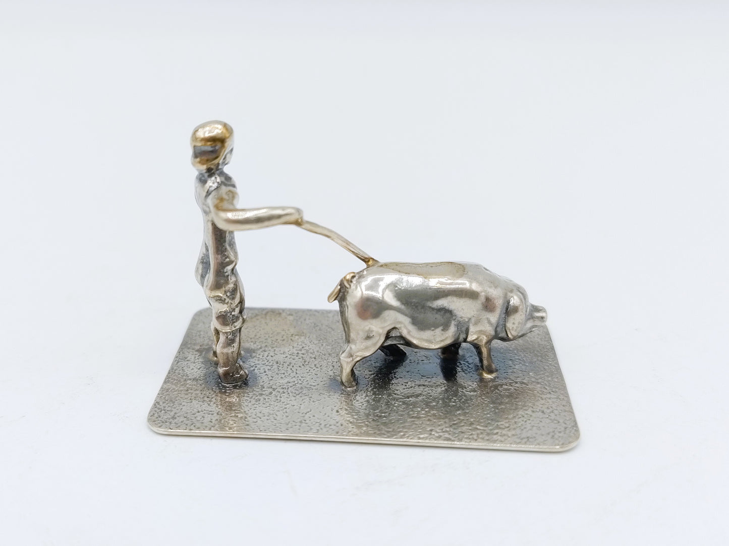 Zilveren miniatuur varkenshoeder, Trykonia B.V. Oosthuizen, ca. 1980