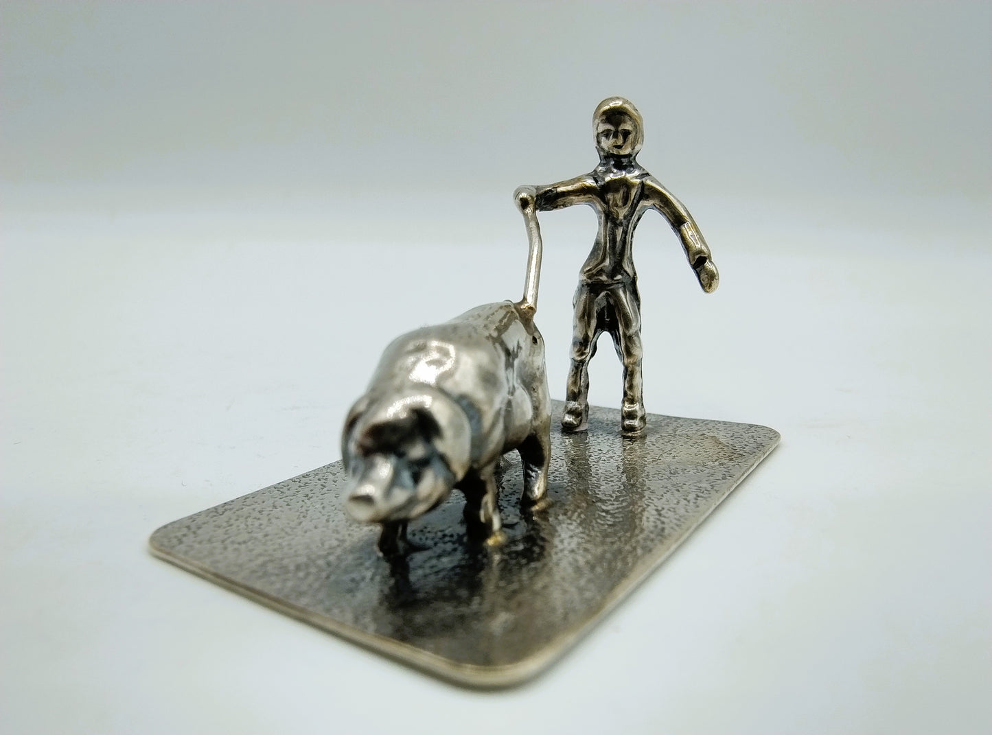 Zilveren miniatuur varkenshoeder, Trykonia B.V. Oosthuizen, ca. 1980