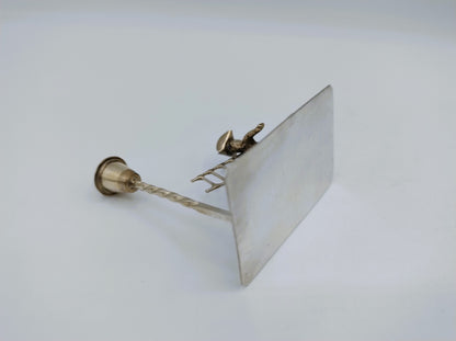 Zilveren miniatuur, lantaarnopsteker, B. Verhoogt, Hoorn, ca. 1930