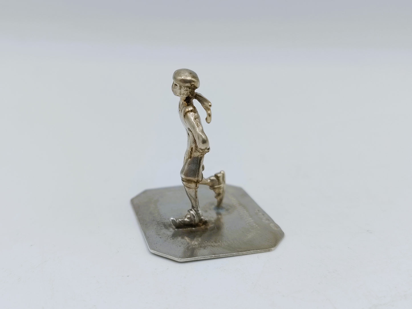 Zilveren miniatuur schaatser, C.A. Stout, Rotterdam, 1977