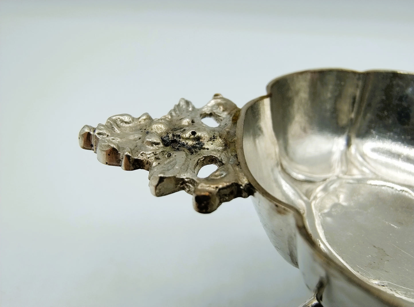 Zilveren miniatuur brandewijnkom, Wed. W. de Pleyt, Schoonhoven, ca. 1880