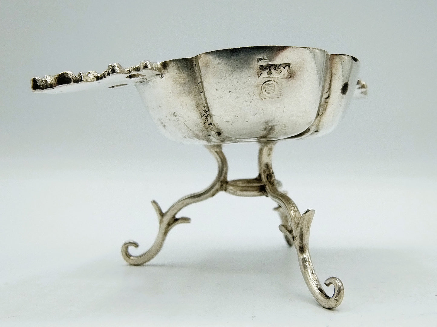 Zilveren miniatuur brandewijnkom, Wed. W. de Pleyt, Schoonhoven, ca. 1880