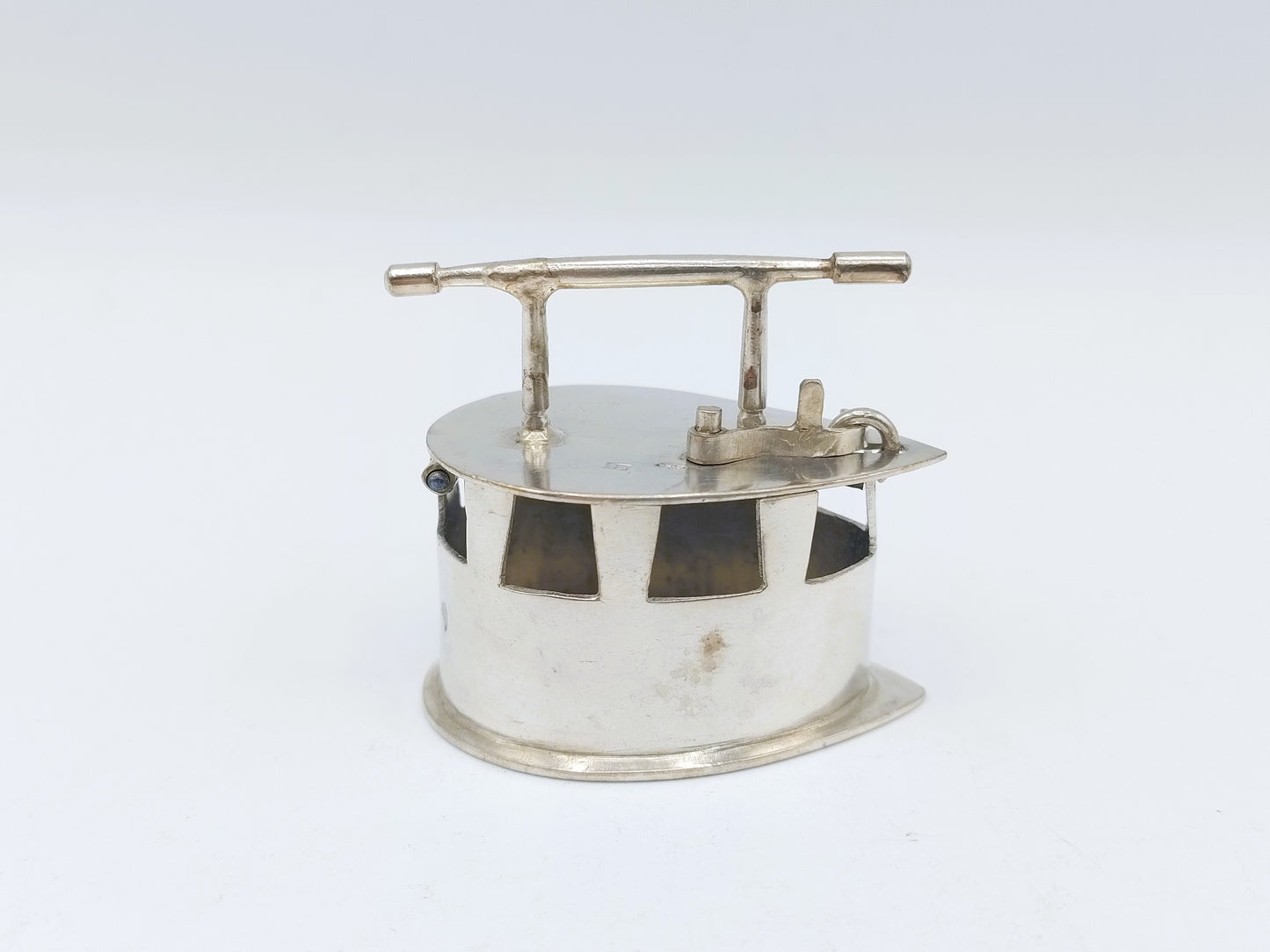 Zilveren miniatuur strijkijzer, H. Hooijkaas, Schoonhoven, ca. 1880
