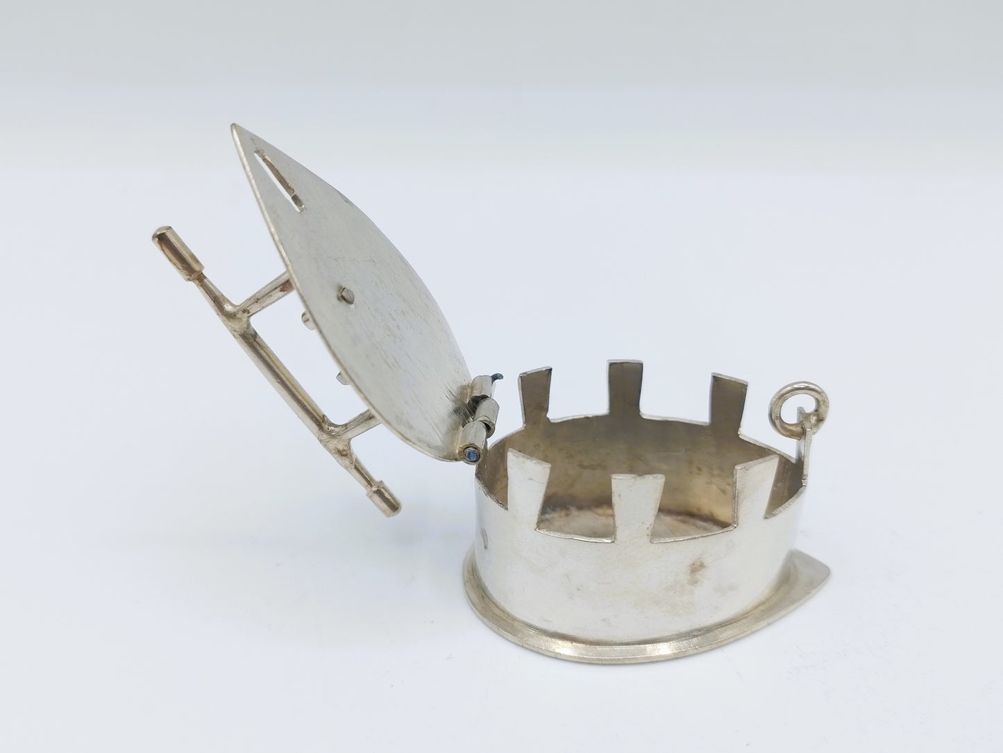 Zilveren miniatuur strijkijzer, H. Hooijkaas, Schoonhoven, ca. 1880