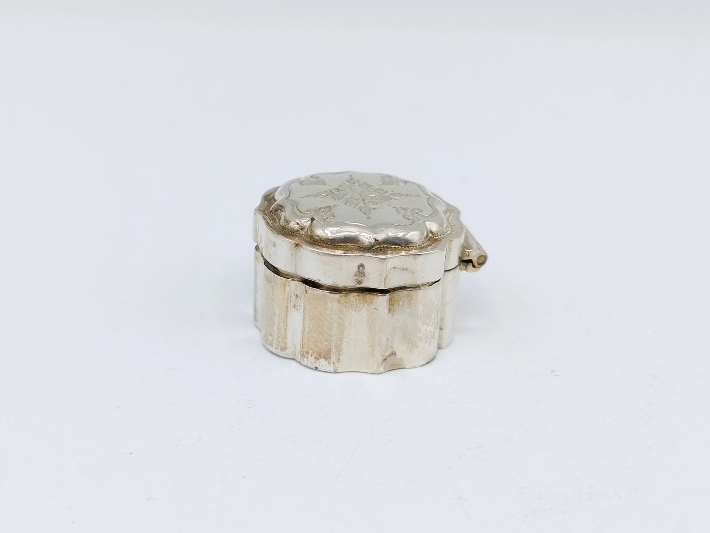 Zilveren miniatuur koektrommel, F.H. Daudt, Rotterdam, ca. 1860