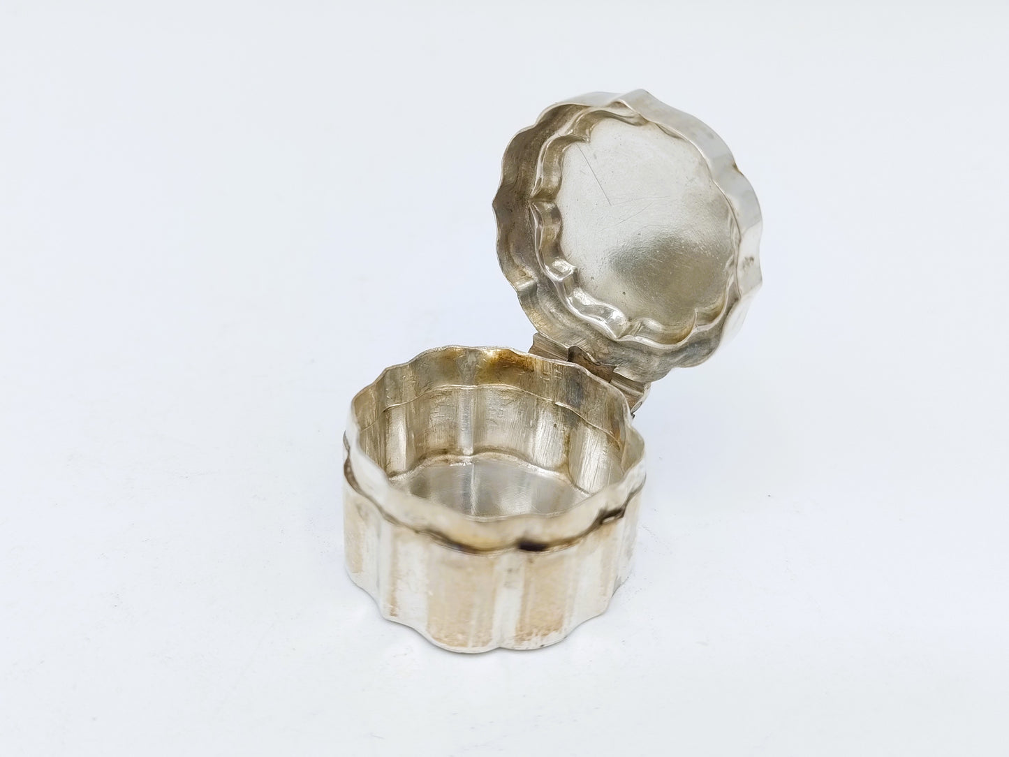 Zilveren miniatuur koektrommel, F.H. Daudt, Rotterdam, ca. 1860
