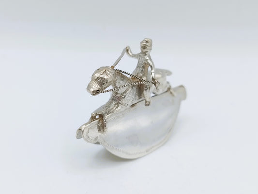 Zilveren miniatuur hobbelpaard, Gebr. Roozendaal, Hoorn, ca. 1910