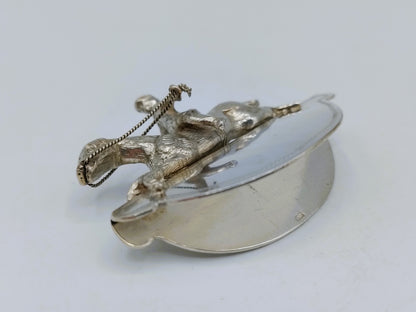 Zilveren miniatuur hobbelpaard, Gebr. Roozendaal, Hoorn, ca. 1910