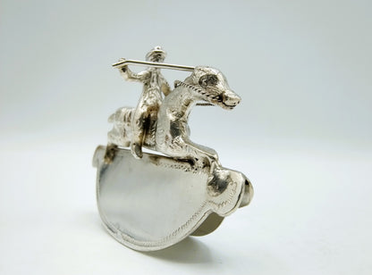 Zilveren miniatuur hobbelpaard, Gebr. Roozendaal, Hoorn, ca. 1910