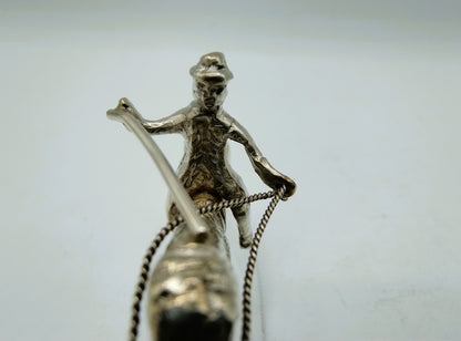 Zilveren miniatuur hobbelpaard, Gebr. Roozendaal, Hoorn, ca. 1910